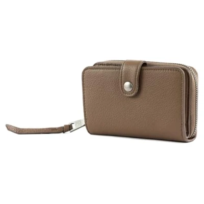 Afbeelding van FREDsBRUDER Leren Portemonnee Handian Wallet Muddy Taupe