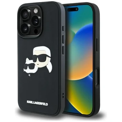 Afbeelding van CG MOBILE Karl Lagerfeld HC 3D Rubber Hoes voor iPhone 16 Pro Max Zwart