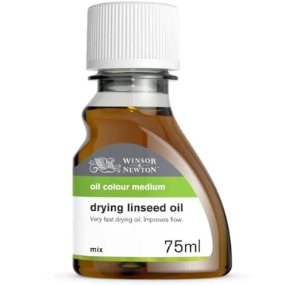 Afbeelding van Winsor &amp; Newton 3021742 Drogende lijnolie, verbetert de kleurvloeiing van olieverf, fles 75ml