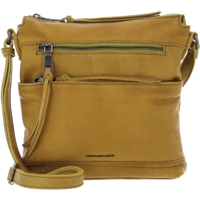 Afbeelding van FREDsBRUDER Leren Schoudertas My Old Friend Crossbag Sunny Yellow Mosterdgeel