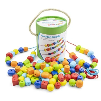 Afbeelding van New Classic Toys Educatief Spel Grote Kralen Set in Box