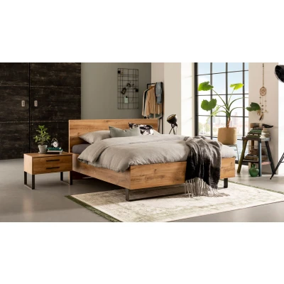 Afbeelding van B Bright Bed Craft met lattenbodems Bossflex 400 en Maxi Plus Pure matrassen 160 x 200 cm eiken