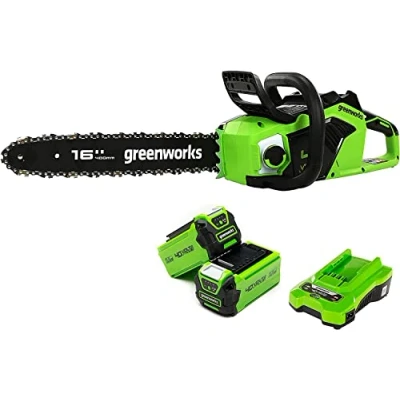 Afbeelding van GREENWORKS 40 VOLT ACCU KETTINGZAAG INCL 2X2.0Ah EN OPLADER