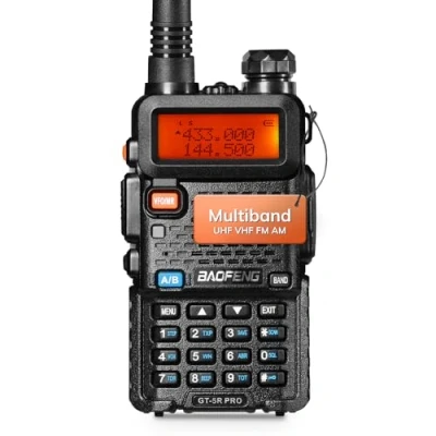 Afbeelding van BAOFENG GT 5R Pro Walkie Talkie, dual band radio voor UHF VHF 144 146/430 440MHz, groot bereik met geheugen 128 kanalen, 1800mAh batterij, hoofdtelefoon volwassenen, ondersteund door Chirp