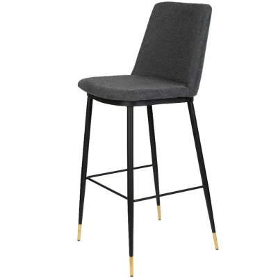 Afbeelding van Puur Larvik barstoel 75 cm donkergrijs Stof
