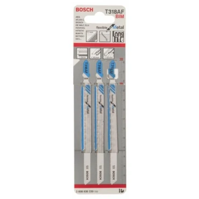 Afbeelding van Bosch Decoupeerzaagblad T 318 AF Flexible for Metal 3 stuks