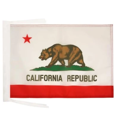 Afbeelding van Californische vlag 45x30 cm koorden SMALL vlaggen 30 x 45 Banner 18x12 in hoge kwaliteit AZ FLAG