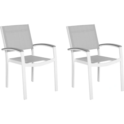 Afbeelding van Beliani PERETA Tuinstoel Grijs Aluminium
