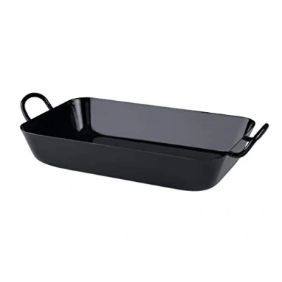 Afbeelding van Riess, 0452 022, Oma&#039;s braadpan 33/20, CLASSIC ZWARZEMAILLE, 33 x 20 cm, hoogte 9,8 email, zwart, inductie