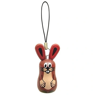 Afbeelding van Detoa Sleutelhanger Kleine Haas Junior 5,3 Cm Hout Roodbruin