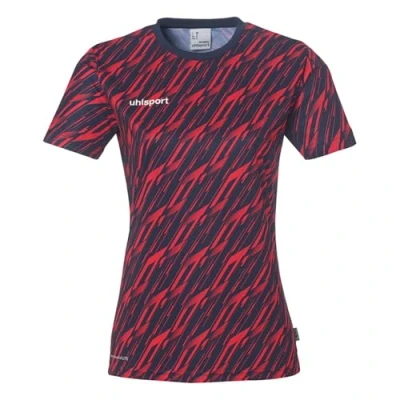 Afbeelding van uhlsport Tshirt print, Dames, Maat: Small, Marine rot