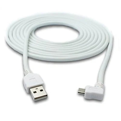 Afbeelding van System S USB 2.0 kabel 3 m Micro B stekker naar type A adapter hoek in wit