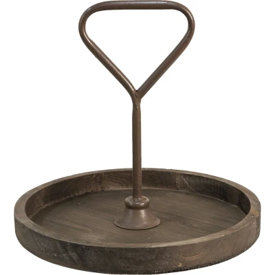 Afbeelding van Clayre &amp; Eef Bruine Etagère Ø 35*33 cm 64938