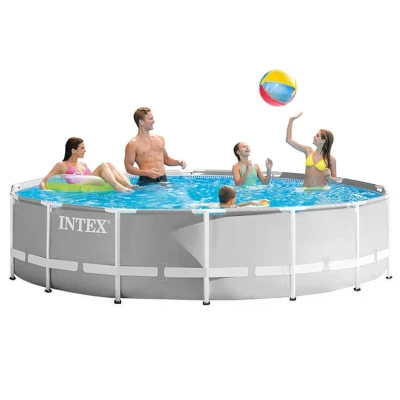 Afbeelding van INTEX Buisvormig zwembadpakket prismaframe Ø457 x 106 cm