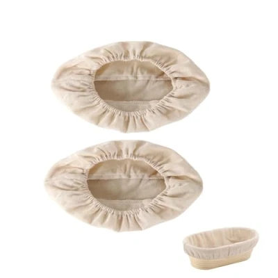 Afbeelding van Dinghaole Bakkerslinnen ovaal, linnen doek met elastische tailleband, deegdoek voor fermentatiemandje, inzetstuk broodmand, bakaccessoires (ovaal)