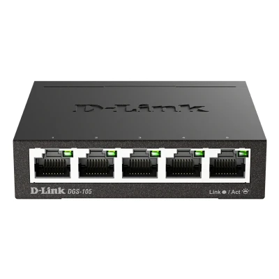 Afbeelding van D Link DGS 105 Unmanaged L2 Gigabit Ethernet (10/100/1000) Zwart (DGS
