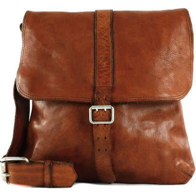 Afbeelding van CAMPOMAGGI Leren Schoudertas Saturno Crossbody Bag Cognac Bruine