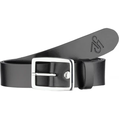 Afbeelding van Ladeheid Dames Kledingriem Riem Broekriem Verstelbaar Leer MS EL D41 Zwart 1/Rechthoekige Gesp 85 cm