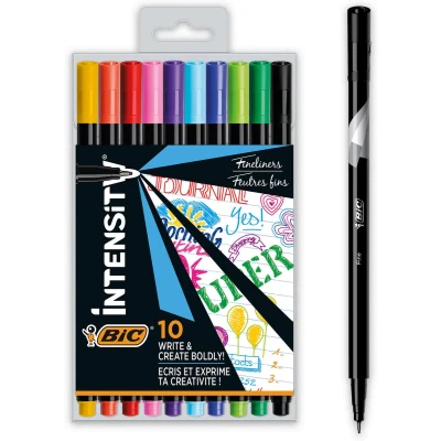 Afbeelding van Fineliner Bic Intensity fijn assorti pak à 10 stuks
