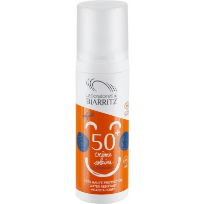 Afbeelding van Laboratoires De Biarritz Alga Maris Baby&amp;Kind Zonnebrand Pompfles Gezicht &amp; Lichaam Spf50+ 50 Ml
