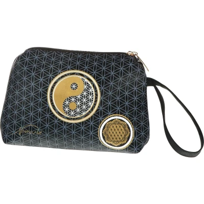 Afbeelding van Goebel® Lotus Make up tasje &quot;Yin Yang Zwart&quot; Toilettas, kunstleer, 18cm