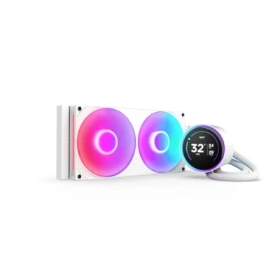 Afbeelding van NZXT Kraken Elite 280 RGB AIO CPU Liquid Cooler 280mm Radiator F280 Core Fan Aanpasbare 2,72 IPS LCD Turbine Pump Intel LGA 1700, 1200/115X, 1851 AMD AM5, AM4 Wit