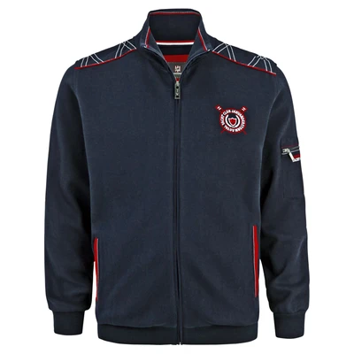 Afbeelding van Jan Vanderstorm ATLI Sweater met rits, Heren, Maat: XL, Dark blue