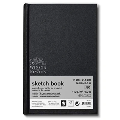Afbeelding van Winsor &amp; Newton 6673017 Schetsboek met 80 vellen schetspapier, 110 g/m², hardcover gebonden ruglijm, microgeperforeerde 17,8 x 25,4cm