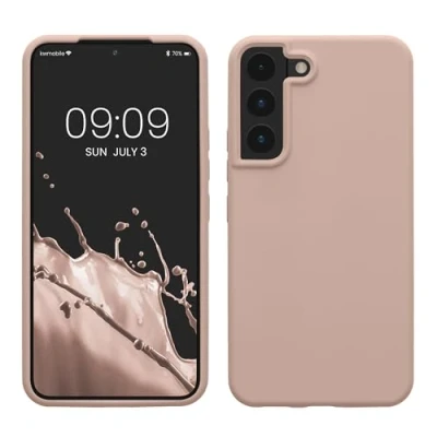Afbeelding van kwmobile telefoonhoesje geschikt voor Samsung Galaxy S22 Hoesje met siliconen coating Smartphone case in oudroze