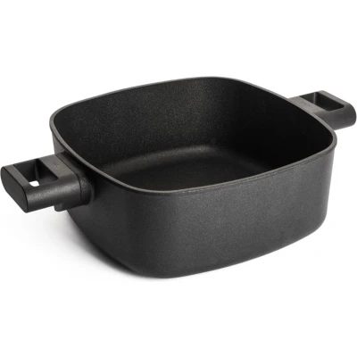 Afbeelding van Braadpan, Kookpan, Vierkant, 24 x cm, 3 L, Gerecycled Aluminium, QXR Non Stick, Inductie Woll EcoLogic