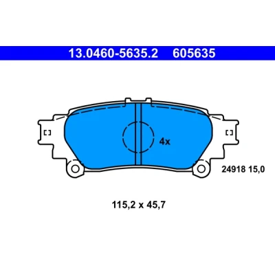 Afbeelding van Ate Remblokset 13.0460 5635.2