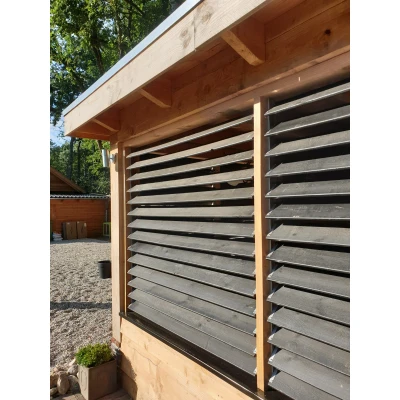 Afbeelding van Flex Fence Draaibare Lamellen voor in de tuin RVS 220 cm (2x110cm) 2 stuks