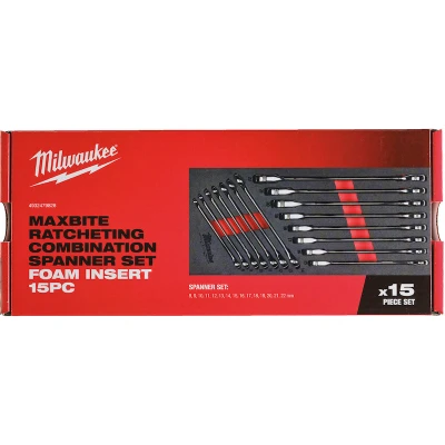 Afbeelding van MILWAUKEE Max Bite 4932479828 Set ring / steeksleutel Met ratelfunctie 15