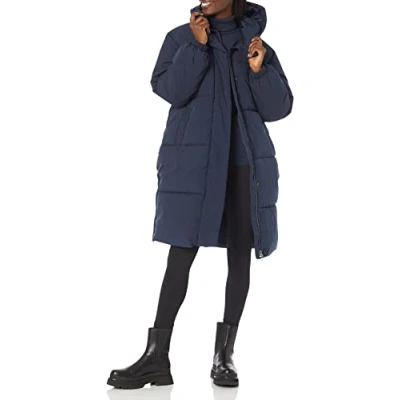 Afbeelding van Amazon Essentials Oversized lange pufferjas voor dames (verkrijgbaar in grote maten), marineblauw, XX Large
