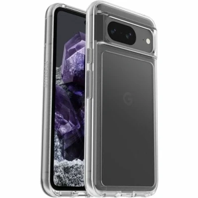 Afbeelding van OtterBox Symmetry Clear Case voor Google Pixel 8, Schokbestendig, Valbestendig, Dunne beschermende hoes, 3x getest volgens militaire standaard, Transparant, Zonder Verpakking