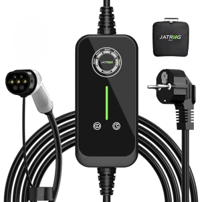 Afbeelding van JATRHG EV Charger 5m 3.6KW 1.5KW 16A 13A 10A 8A Type 2 Laadstation Station Stroom Schakelauto Elektrische drager enkele gevormde oplader