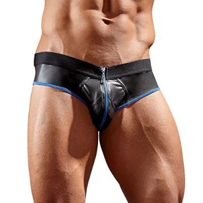 Afbeelding van Slip Met Open Achterkant Zwart/Blauw