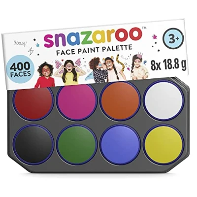 Afbeelding van Snazaroo Make upverf Jumbo Face Painting, schminkpalet met 8 kleuren à 18 ml