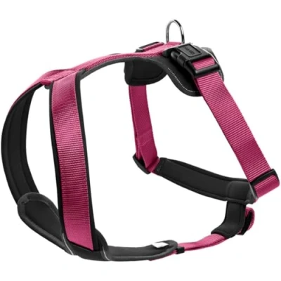 Afbeelding van Hunter Harnas Neopren Nylon Roze&amp;Zwart Hondenharnas 58 72X2.0 cm
