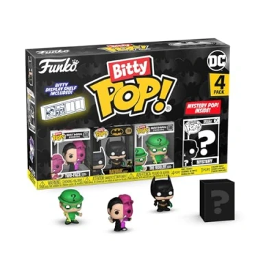 Afbeelding van Funko Bitty POP! Batman 85th Two Face 4PKand A Surprise Mystery Mini Figure 0.9 Inch (2.2 Cm) DC Comics Collectable Stapelbaar Display Plankje Inbegrepen Cadeau Idee Feest Zakjes Kous