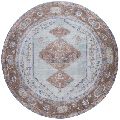 Afbeelding van Vloerkleed Karaca Purple/Brown 07 Rond ø120 cm Meerdere afmetingen beschikbaar