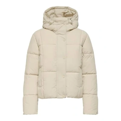 Afbeelding van JdY Dames Jdywonder Short Hood Puffer OTW Sij, Moonbeam, M, maanbeam, M