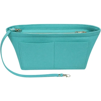 Afbeelding van Soyizom Vilttas, organizer, vilten tas, organizer voor handtas, meerdere vakken, tas dames (groen, X Large), Groen, XL