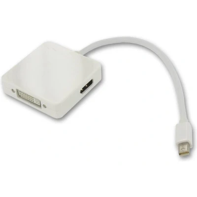Afbeelding van Dolphix 3 in 1 Mini DisplayPort naar DVI, HDMI en Adapter 20cm Wit