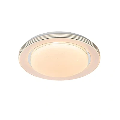 Afbeelding van QAZQA Plafondlamp wit 38 cm incl. LED met afstandsbediening Jochem