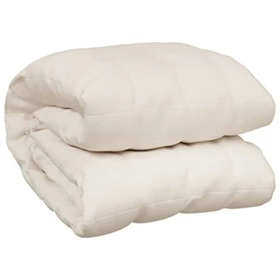 Afbeelding van vidaXL Verzwaringsdeken 122x183 cm 5 kg stof lichtcrèmekleurig