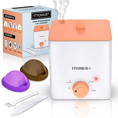 Afbeelding van Menstruele Cup sterilisator met 2 herbruikbare menstruatieschijven Tampon, Pad Alternative, Period Steamer Cleaner Kit voor vrouwelijke hygiënezorg