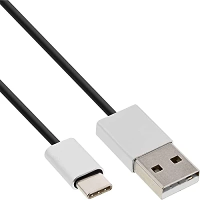 Afbeelding van InLine USB C naar A kabel USB2.0 tot 3A / zwart 0,50 meter