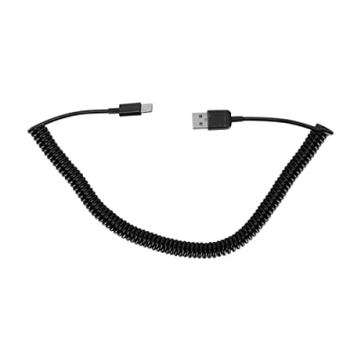 Afbeelding van Opgerolde Type C USB kabel, 3 M Naar 2.0 Mannelijke Spiraalvormige Kabels Intrekbare oplaadkabel