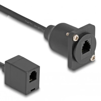 Afbeelding van Delock D Typ RJ10 Kabel Buchse zu schwarz 30 cm HQ products